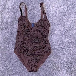 CALVIN KLEIN ONE PIECE RUCHED SWIMSUIT/BATHING SUIT